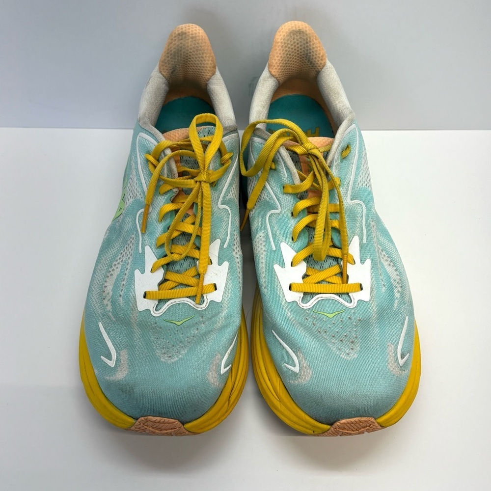 Hoka One One Clifton 10 Shoes Mens Size 11.5 D Blue Spark White Running Sneaker - Picture 3 of 8